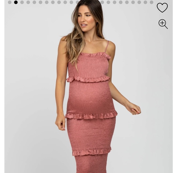 Pink Blush Mauve Maternity Dress - Picture 1 of 2